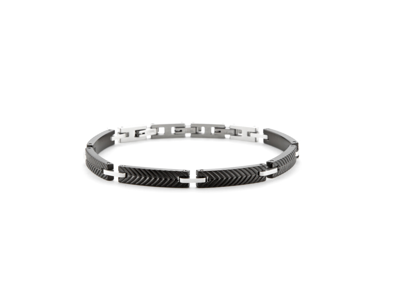 Bracciale Uomo 4US Cesare Paciotti Maglia Acciaio in PVD Nera 4UBR6159