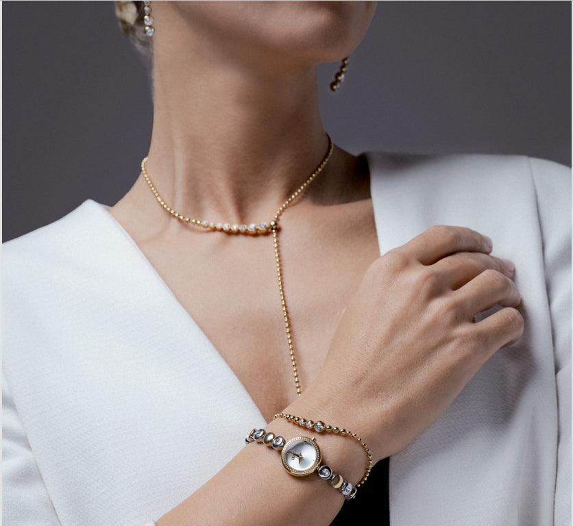 Collana Donna Liu Jo Acciaio dorata maglia a Pallini LJ2824