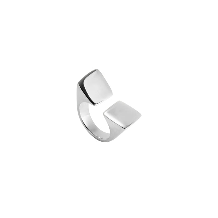 Anello Donna Uno De 50 Geometrico Aperto Placcato Argento ANI0822MTL00015