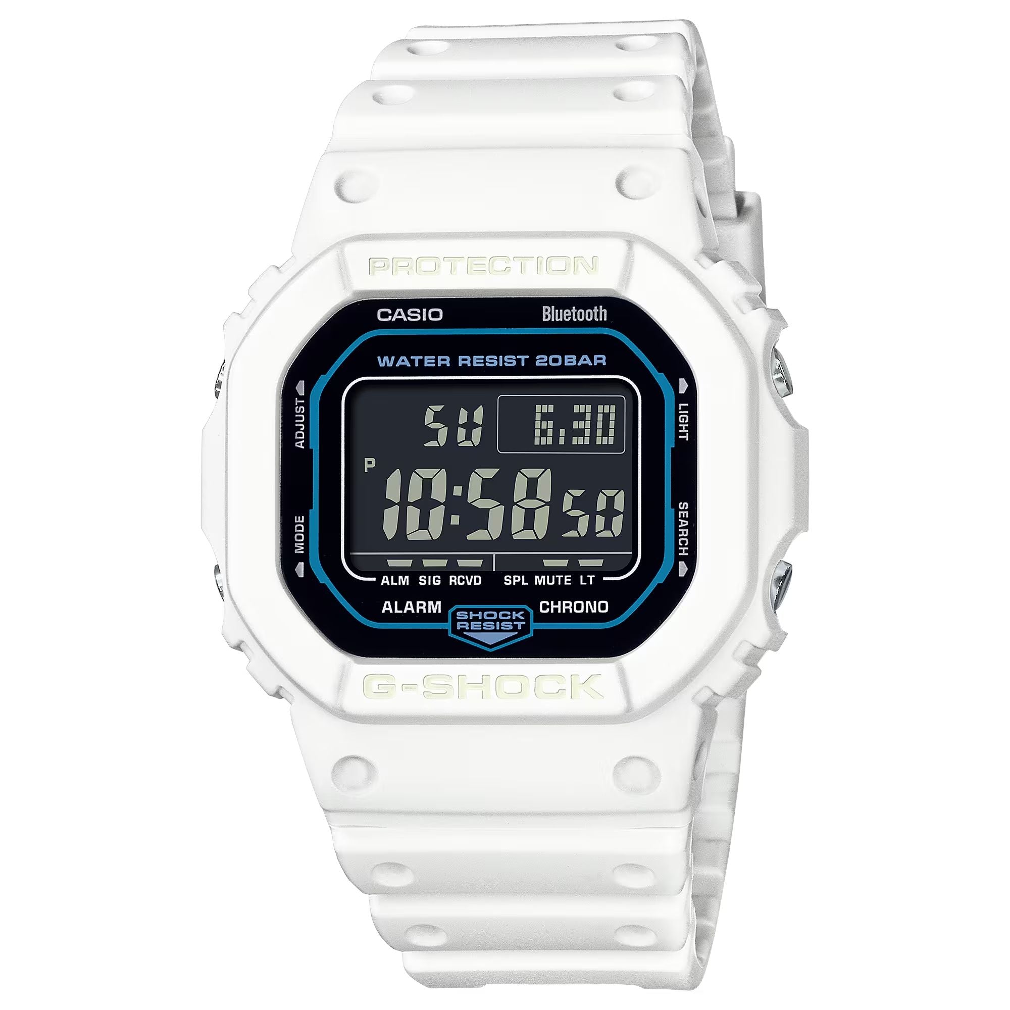 Orologio Uomo Casio G-SHOCK Quarzo Bianco Nero Digitale Cronografo DW-B5600SF-7ER