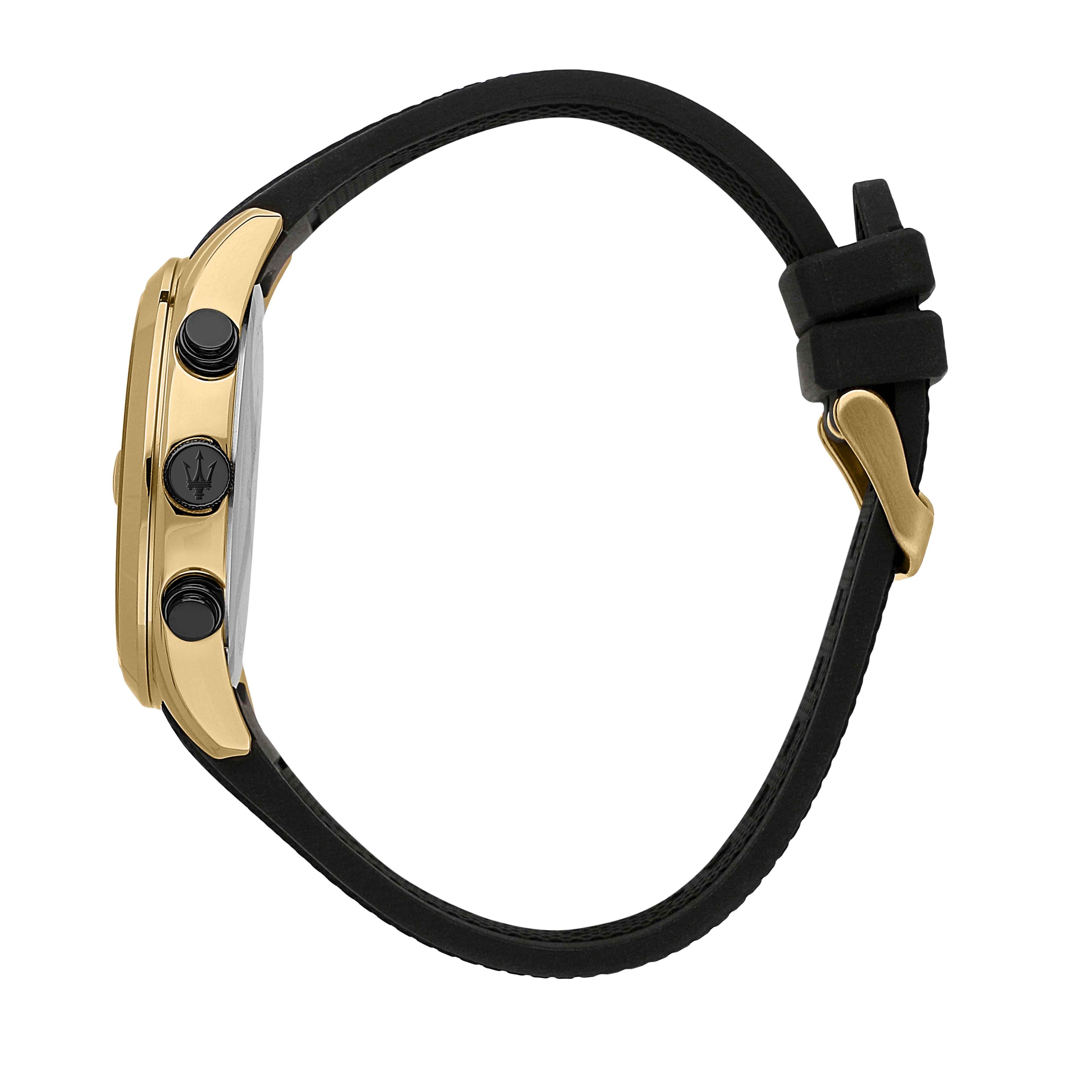 Orologio Uomo Maserati Acciaio Dorato Lucido Quarzo Cronografo Data R8851151001