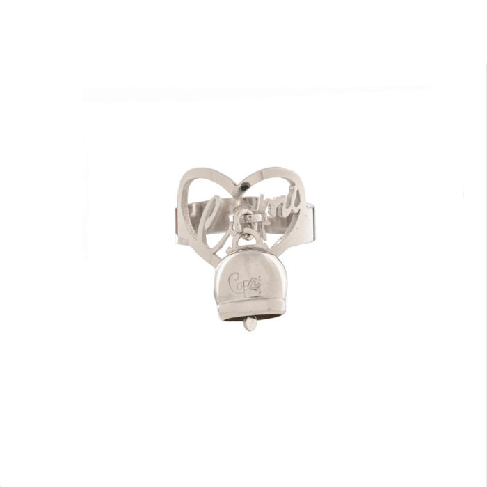 Anello La Campanella di Capri Argento Cuore Porta Fortuna ACD2-ARG