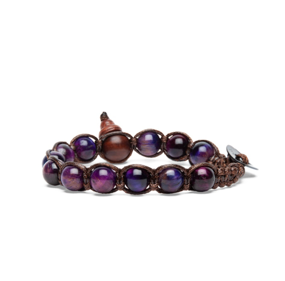 Bracciale Uomo Tamashii Tibetano Biglie Viola  BHS900-331