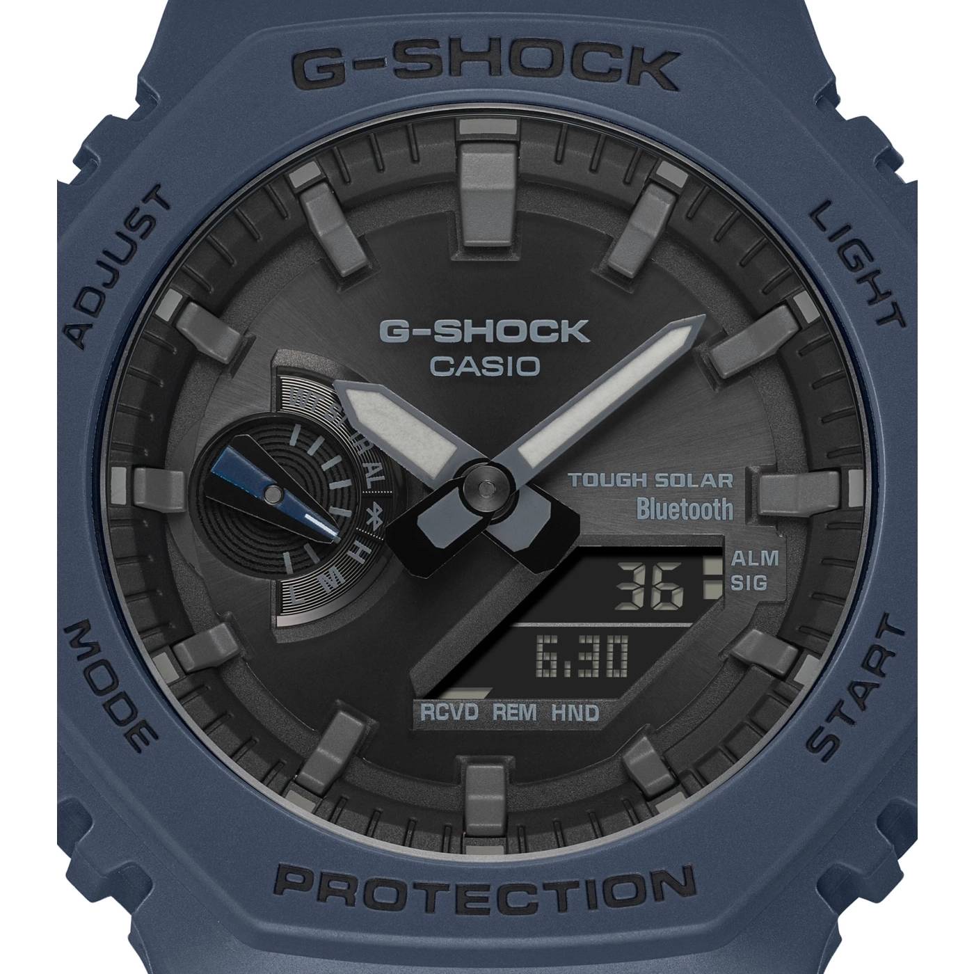 Orologio Uomo G-shock Casio Gomma Blu Carica Solare GA-B2100-2AER