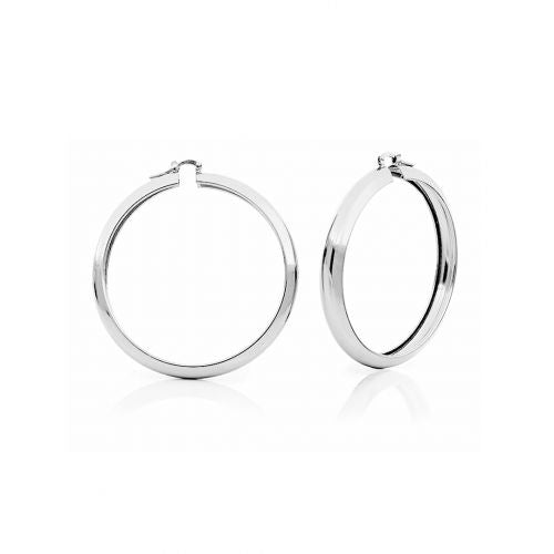 Orecchini Donna Unoaerre Bronzo Argentato Cerchio Circolare Liscio 501557