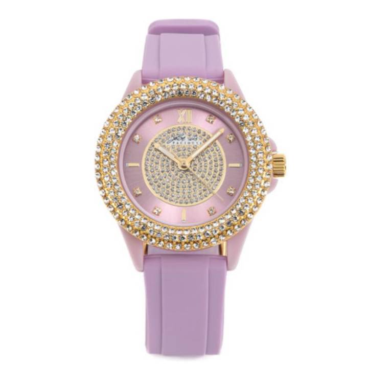 Orologio Donna 4US Cesare Paciotti Quarzo Solo Tempo Lilla Zirconi Bianchi T4SW491