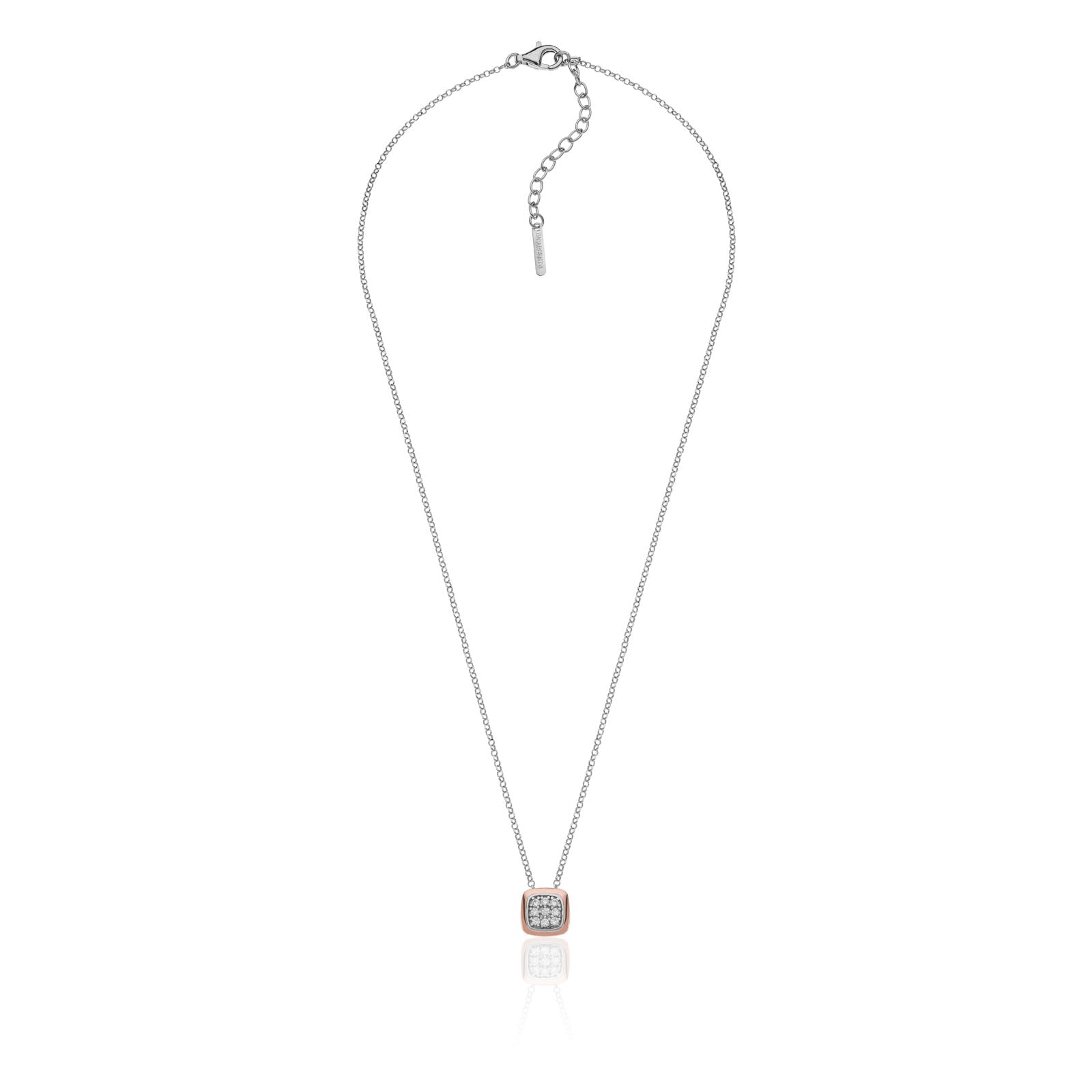 Collana Donna Unoaerre Argento Bicolore Rosè 925 Zirconi Bianchi 6172