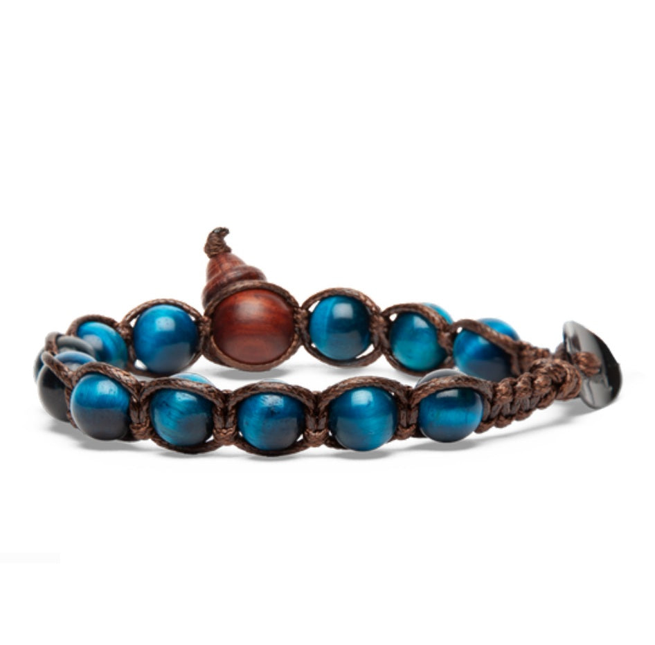 Bracciale Uomo Tamashii Marrone Biglia Occhio Di Tigre blu BHS900-105
