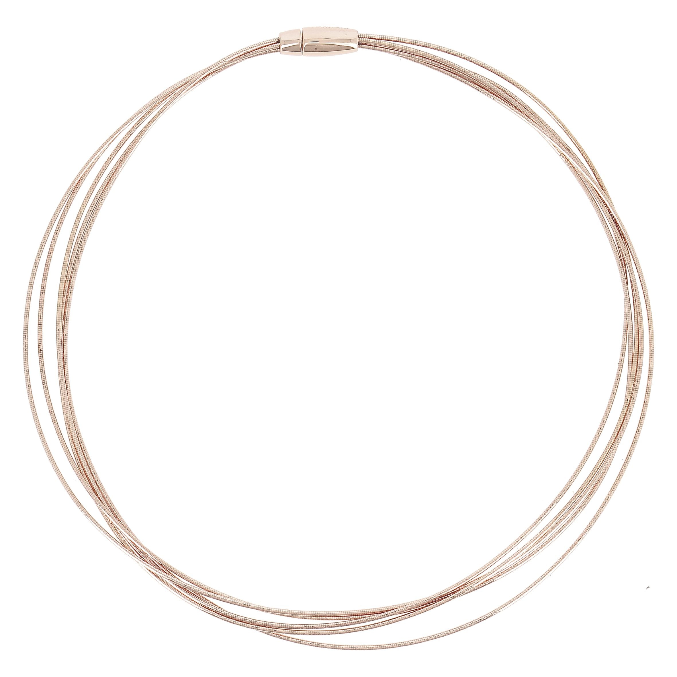 Collana Donna Pesavento Argento 925 Rosè Calamita DNA Multifilo WDNAG468