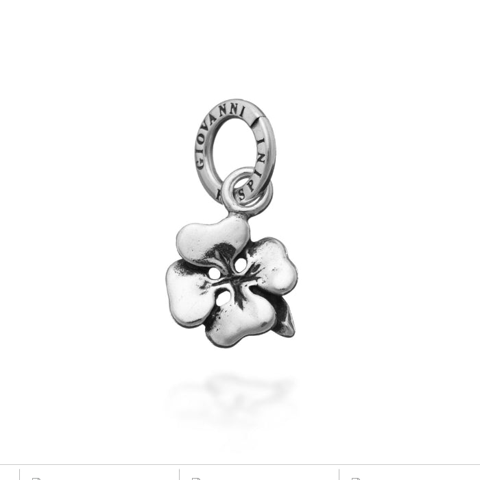 Charm Unisex Giovanni Raspini Argento 925 Piccolo Quadrifoglio Porta Fortuna 06562