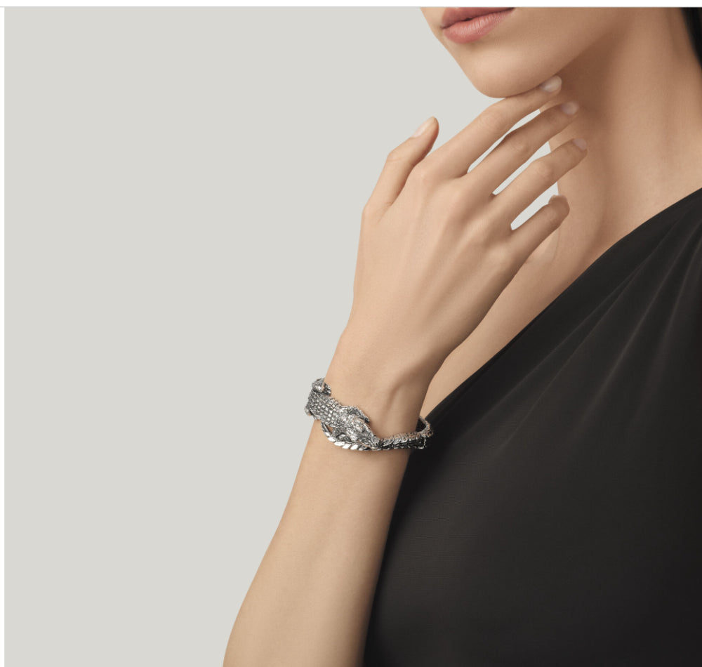 Bracciale Donna Giovanni Raspini Argento 925 Bangle Coccodrillo Grande 12266
