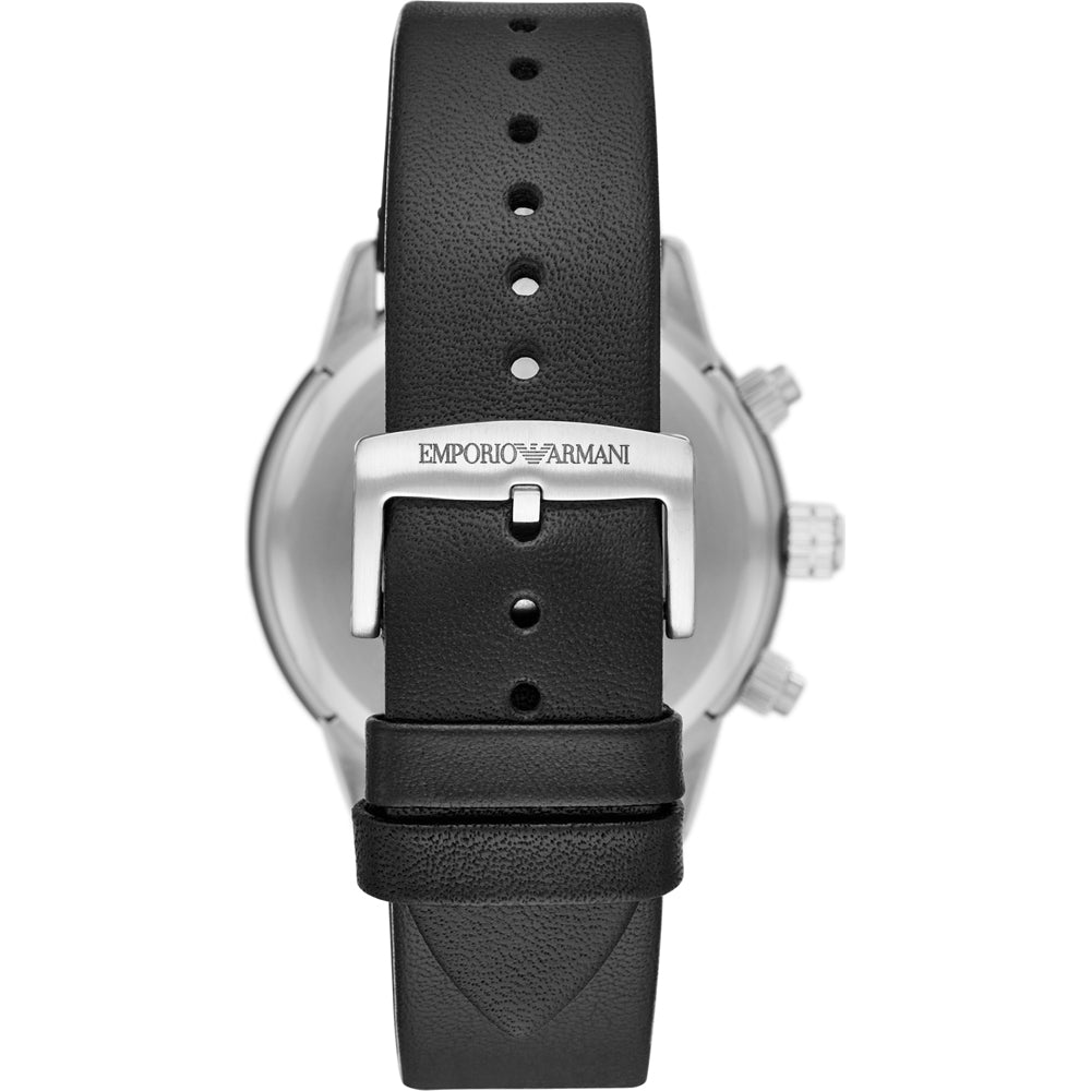 Orologio Uomo Emporio Armani Cronografo Ghiera Tachimetrata Fondo Nero AR11243