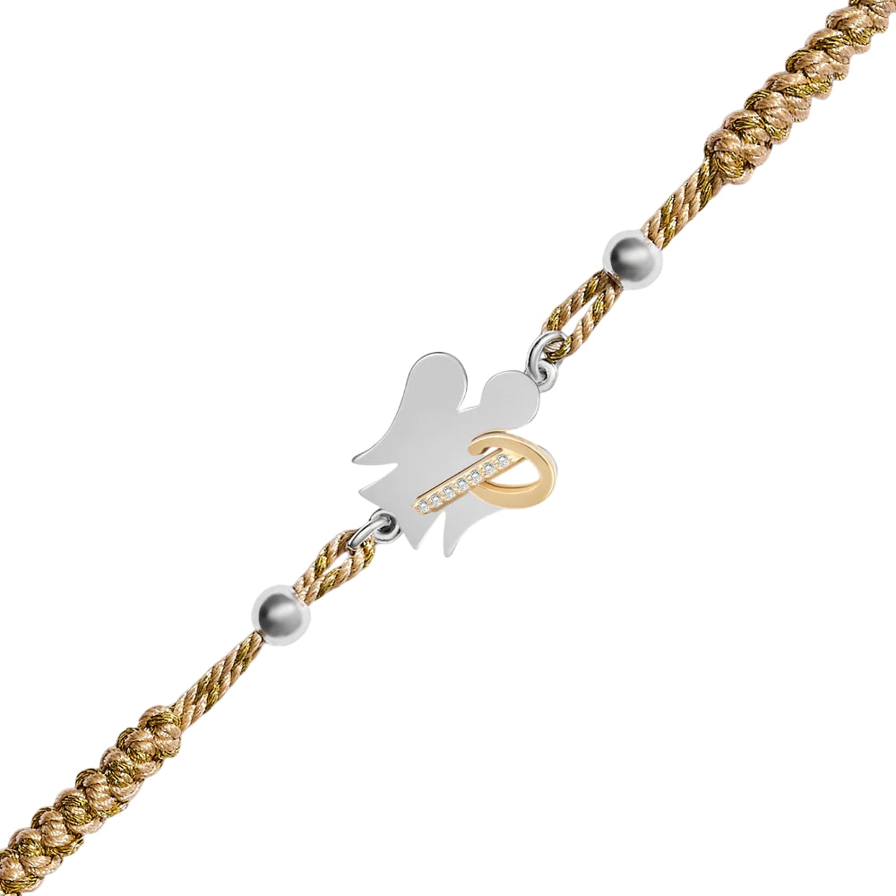 Bracciale Donna Argento 925 Roberto Giannotti Cordino Iniziale P GIA700P