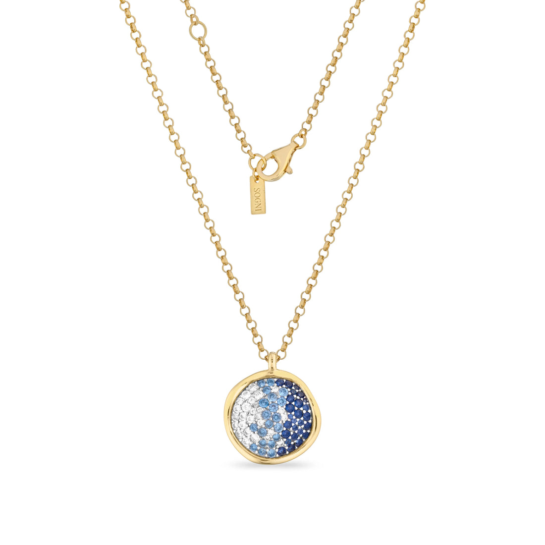 Collana Donna Argento 925  Zirconi Colore blu e bianchi CL125GBL