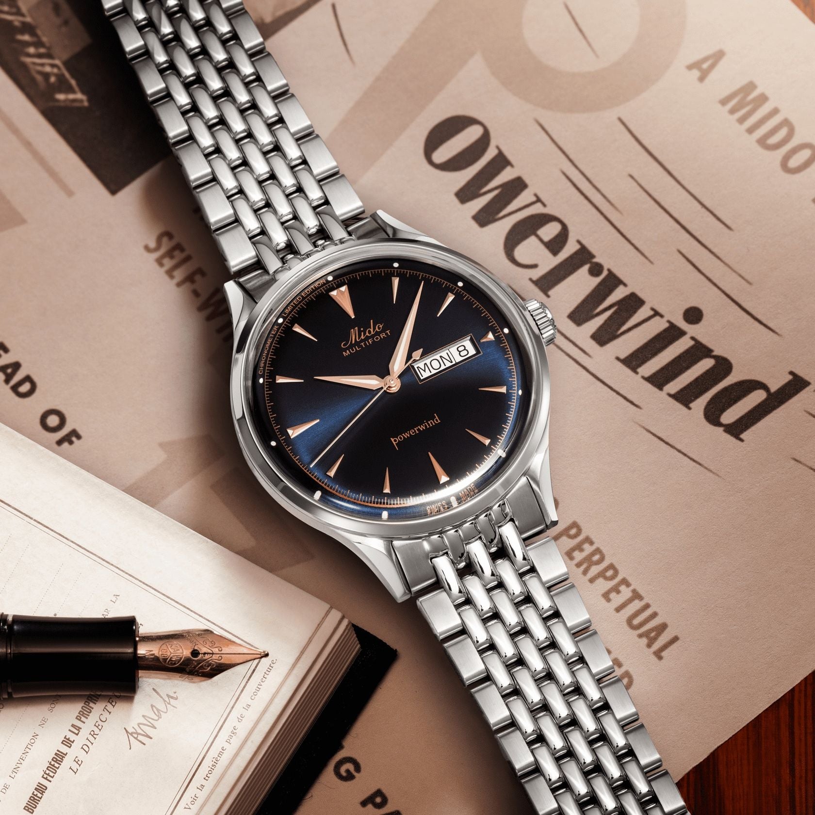 Orologio Uomo Mido Automatico Doppia Data Cosc Limited Edition M0404081104100