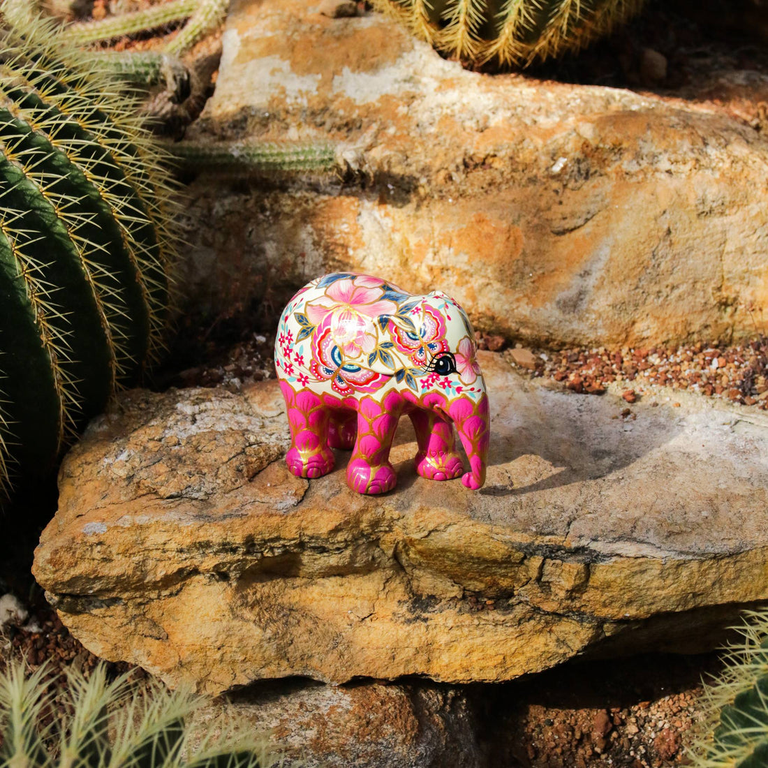 Scultura Elefante Belinda 15 cm Resina Dipinto A Mano 8858831273054