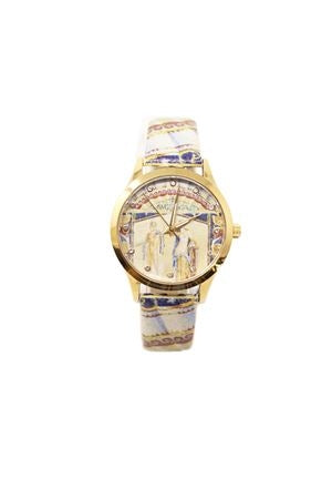 Orologio Donna Mizzica Arte  Quarzo Solo Tempo Cinturino Pelle Multicolore