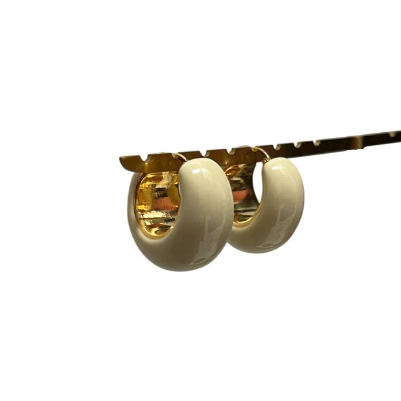 Orecchini Donna Le Gioie di Mavi Argento Smalto Beige ORE31/G52