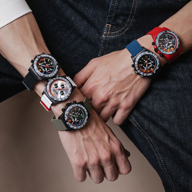 Orologio Uomo Ragazzo Liu Jo Acciaio Nero Gomma Blu TLJ2641