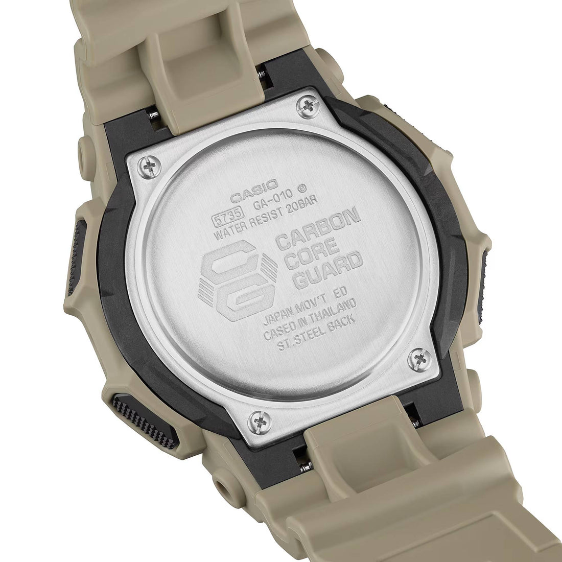 Orologio Uomo Casio G-SHOCK Beige 10 Anni Batteria GA-010-5AER