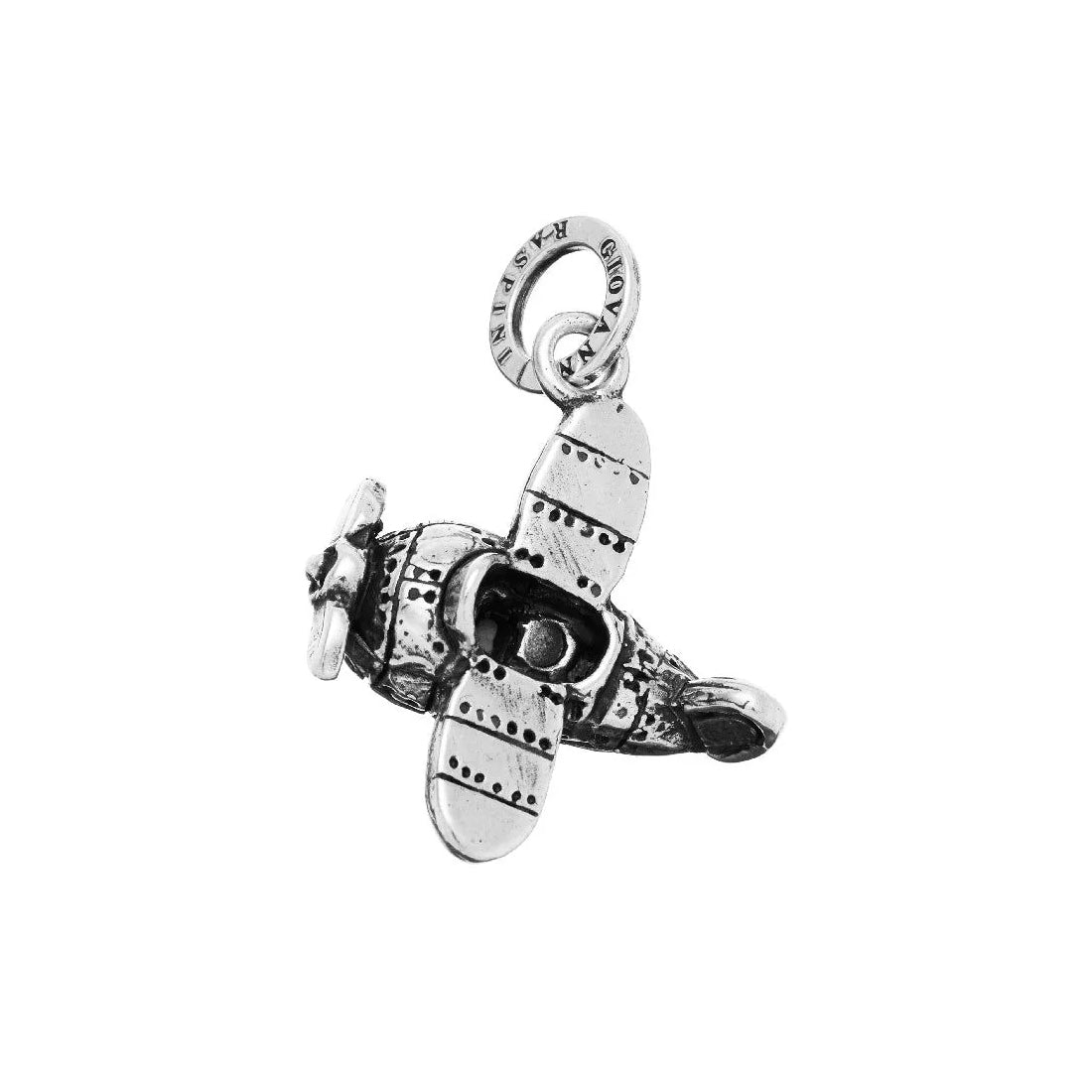 Charm Uomo Giovanni Raspini Argento 925 Aereoplano Vintage 08649