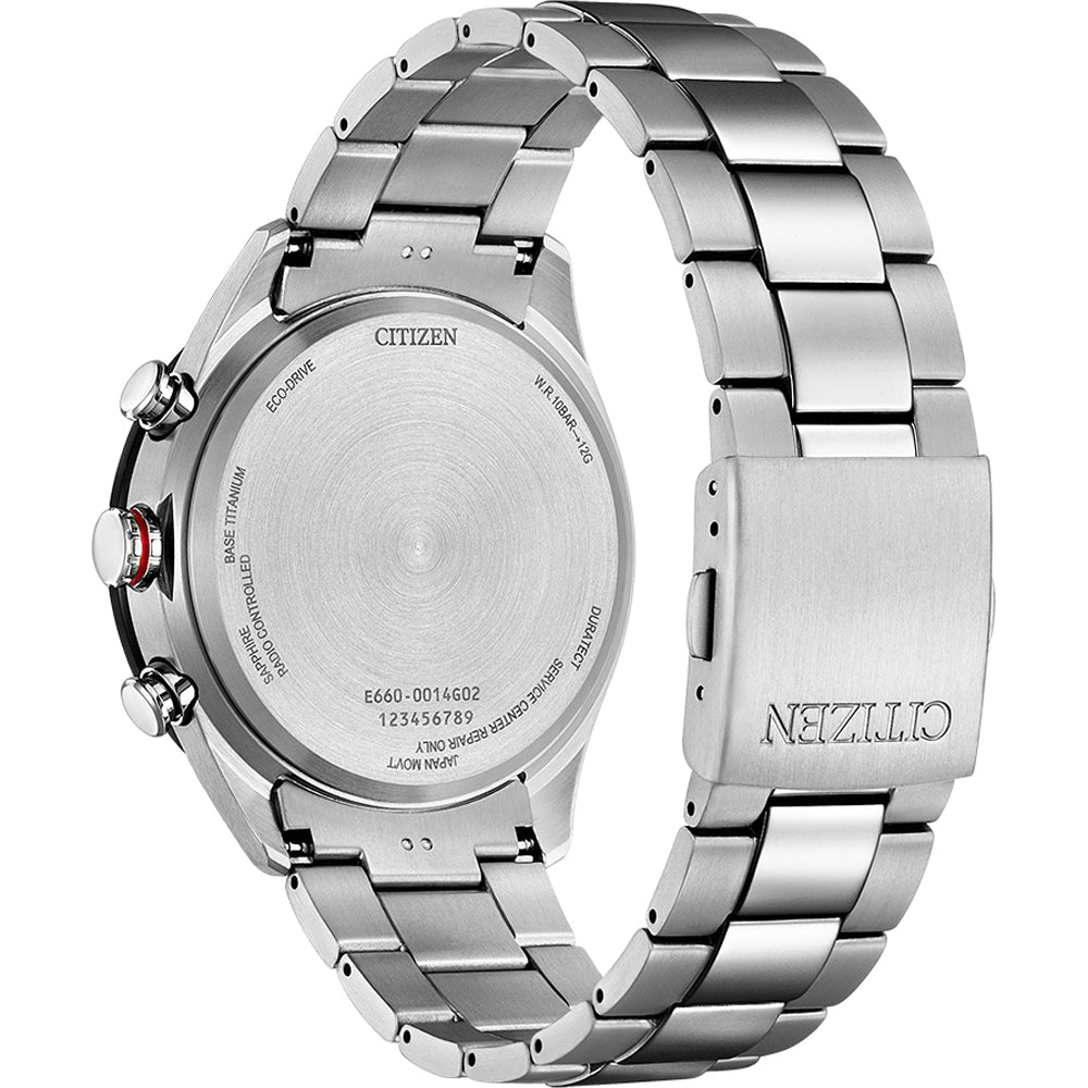 Orologio Uomo Citizen Titanio Radio Controllato Eco Drive Cronografo CB5945-85L