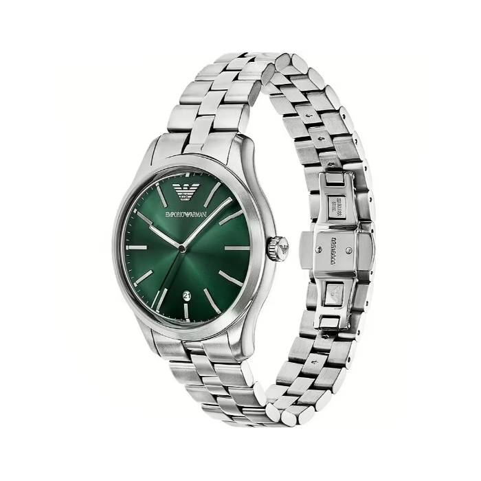 Orologio Uomo Emporio Armani Acciaio Quarzo Solo Tempo Data Verde AR11734