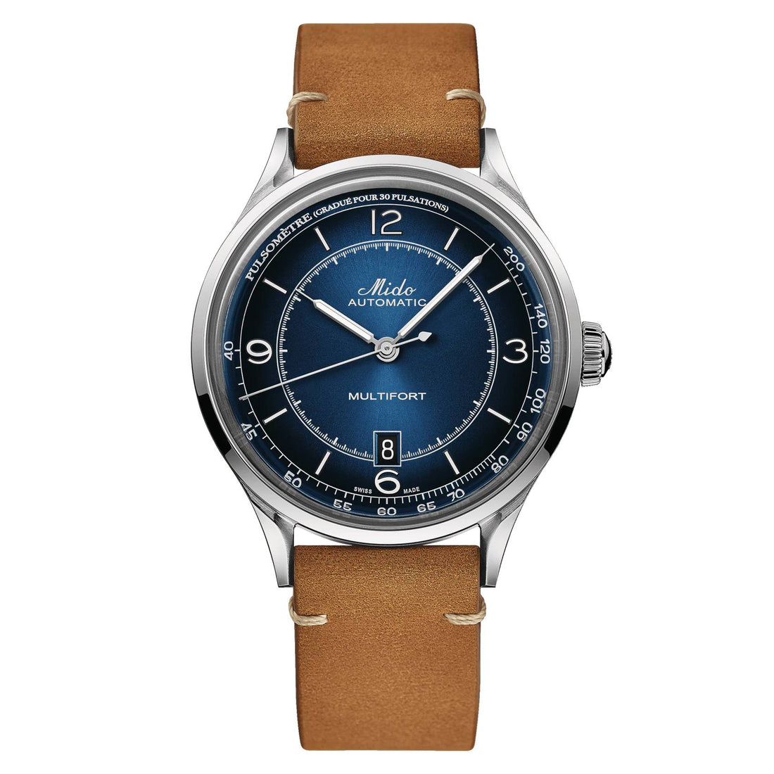 Orologio Uomo Mido Automatico Blu Pelle Data M0404071604000