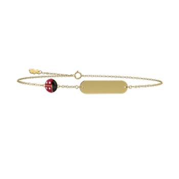 Bracciale Bambina Nanan Oro 9 KT Personalizzabile Coccinella NGLD0093