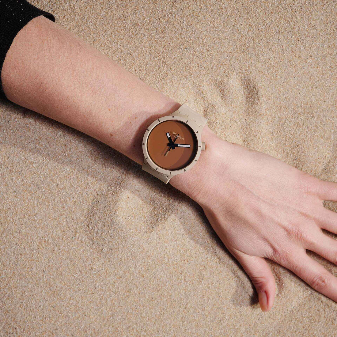 Orologio Uomo Swatch Colors Of Nature Big Bold Bioceramic Desert Watch SB03C101