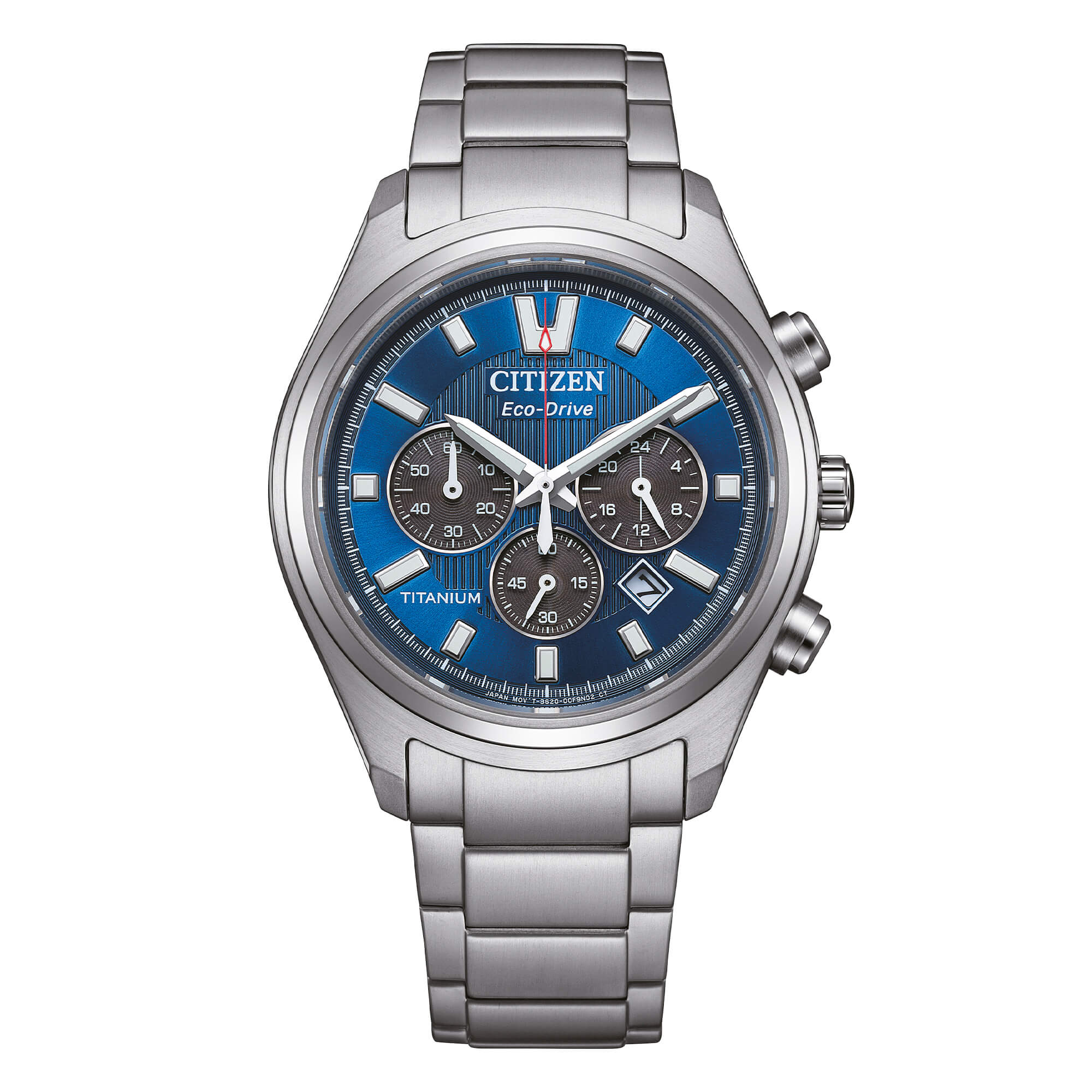 Orologio Uomo Citizen Blu Eco-Drive Cronografo Titanio Data CA4750-51L