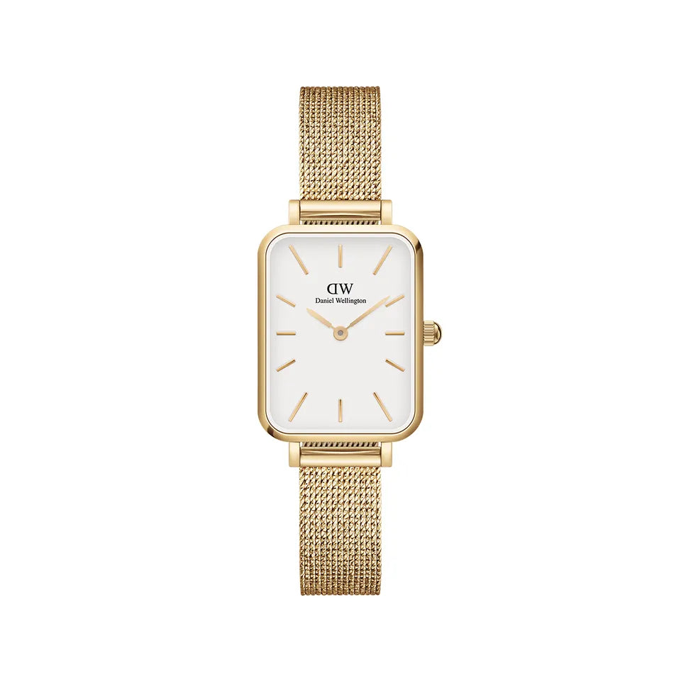 Orologio Donna Daniel Wellington Acciaio Dorato Quadro 20 x 26 mm Bianco DW00100556