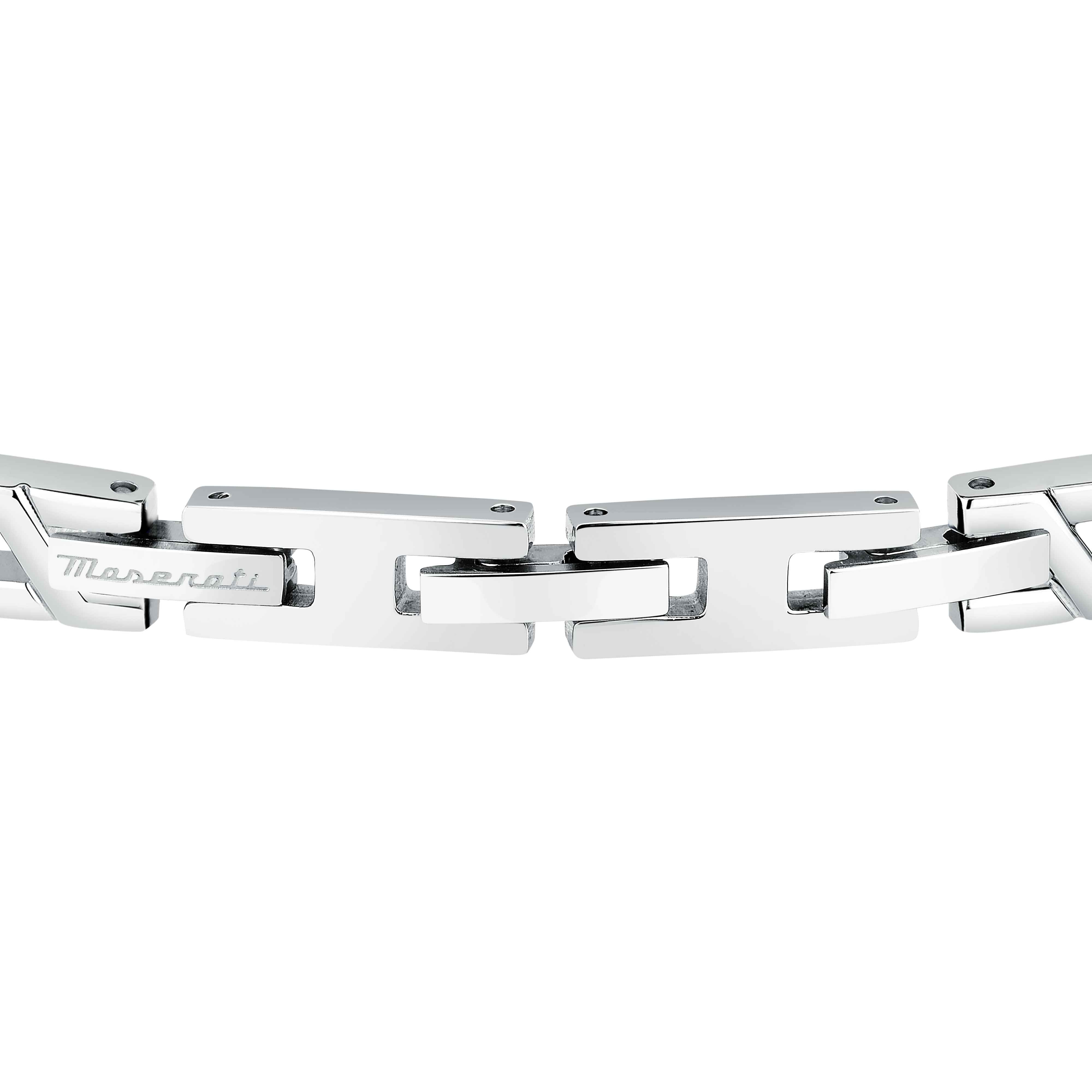 Bracciale Uomo Maserati Acciaio Catena Intrecciata PVD Blu JM523AVD31