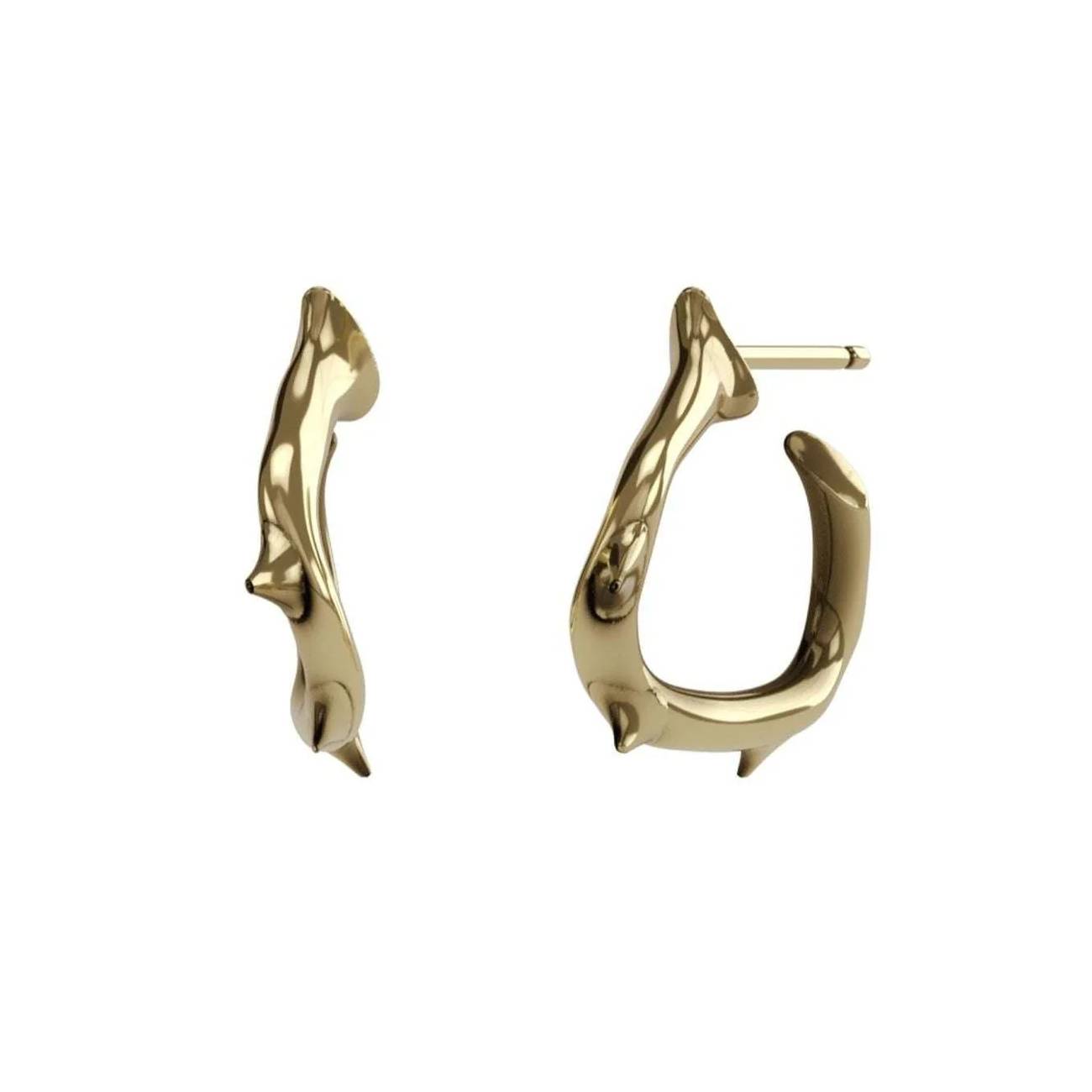 Orecchini John Richmond Cerchio Spine Bronzo Dorando JRTE04BY