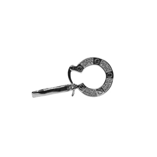 Orecchini Unisex Re Mida Argento 925 Cerchi Zirconi Bianchi Viti Cerchi-8