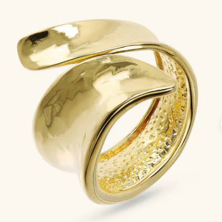 Anello Donna Etrusca Bronzo Contrarié Martellato WSET00330.YG