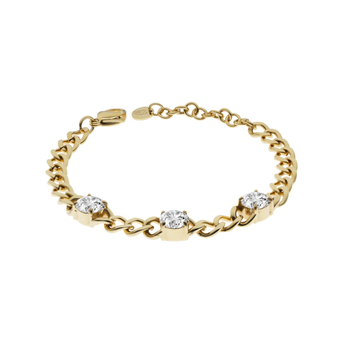 Bracciale Donna Liu Jo Acciaio Dorato con Punti Luce Zircone LJ2301