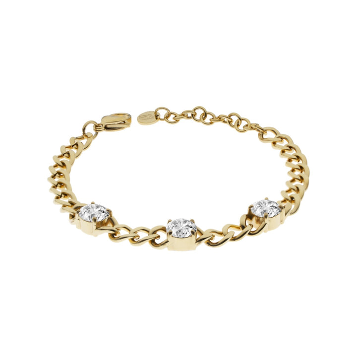 Bracciale Donna Liu Jo Acciaio Dorato con Punti Luce Zircone LJ2301