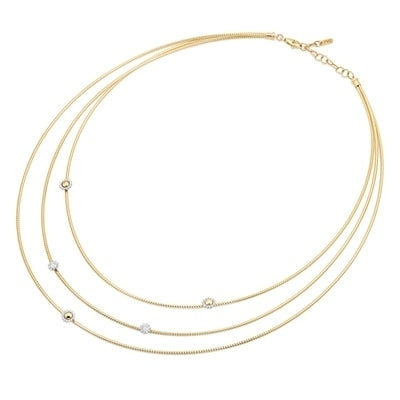 Collana Donna Ponte Vecchio Gioielli Oro Bicolore 18 KT Diamante CG2023AUBRY