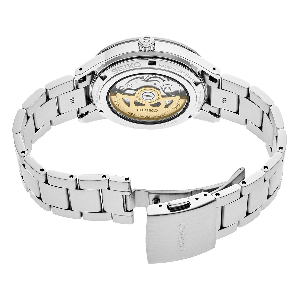 Orologio Uomo Seiko Acciaio Automatico Presage Style 60'S Scheletrato SSA425J1