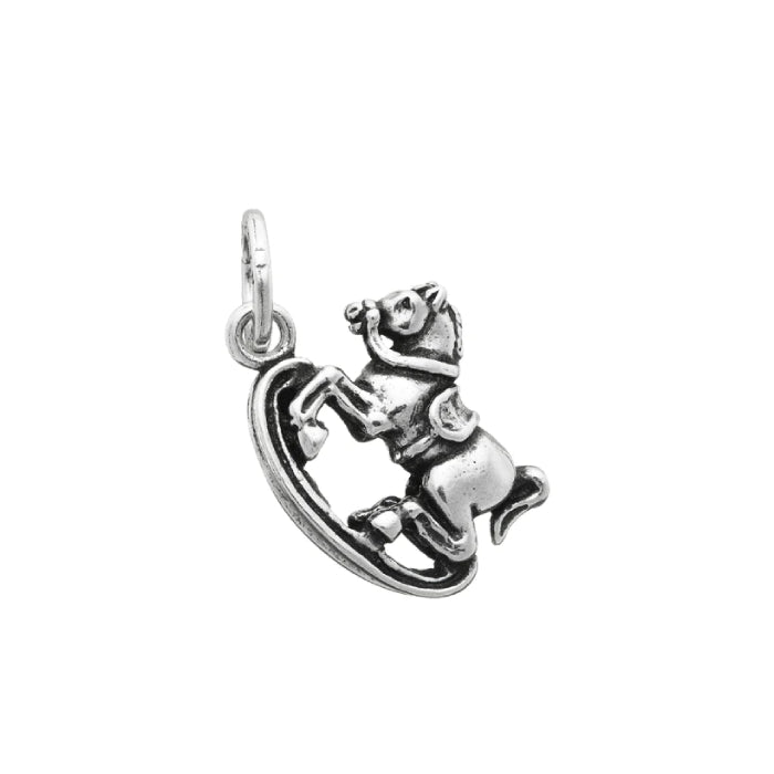 Charm Donna Giovanni Raspini Argento 925 Cavallo A Dondolo Realizzato A Mano 06045