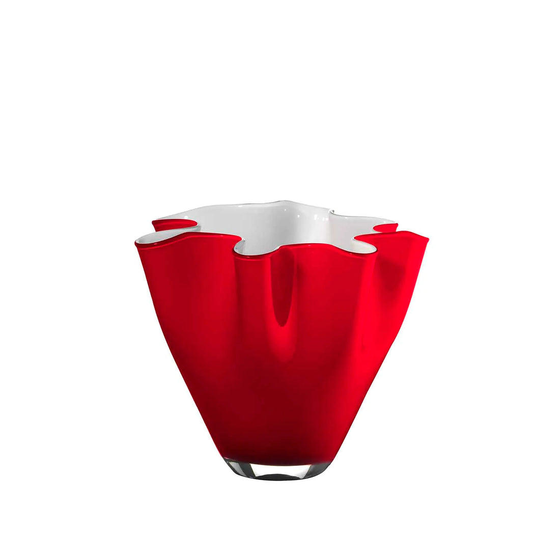 Vaso cristallo Onlylux wave rosso cm 13 OL01680