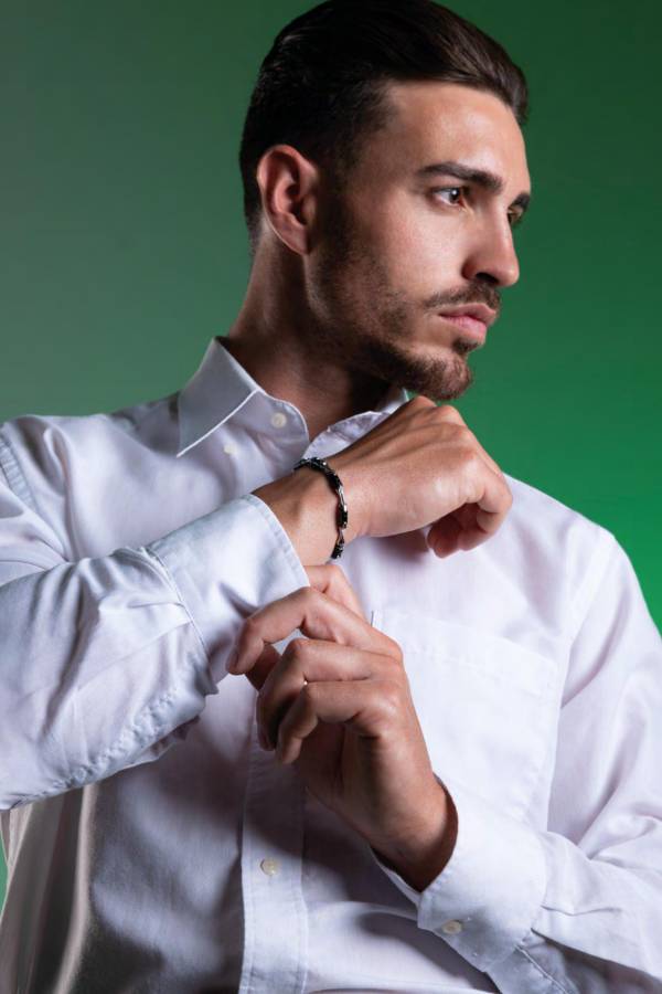 Bracciale Uomo 4US Cesare Paciotti Acciaio Nero Pvd 4UBR8007