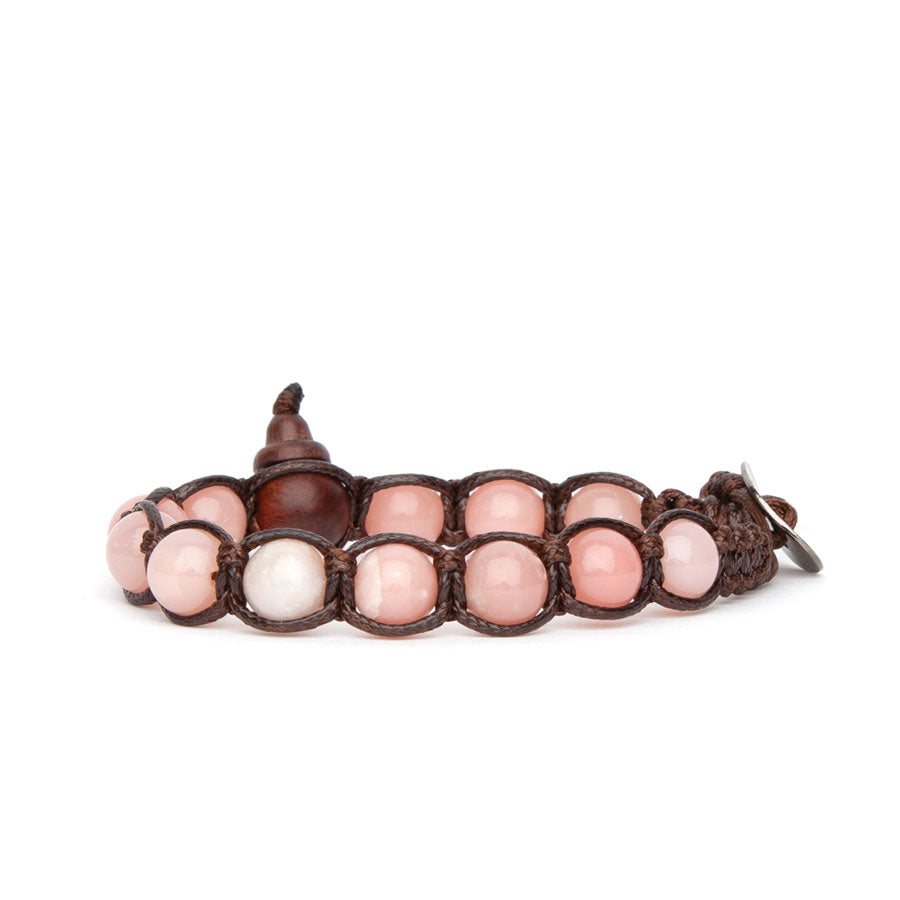 Bracciale Donna Tamashii Pietra Opale Rosa Biglie Aobao Porta Fortuna BHS900-290