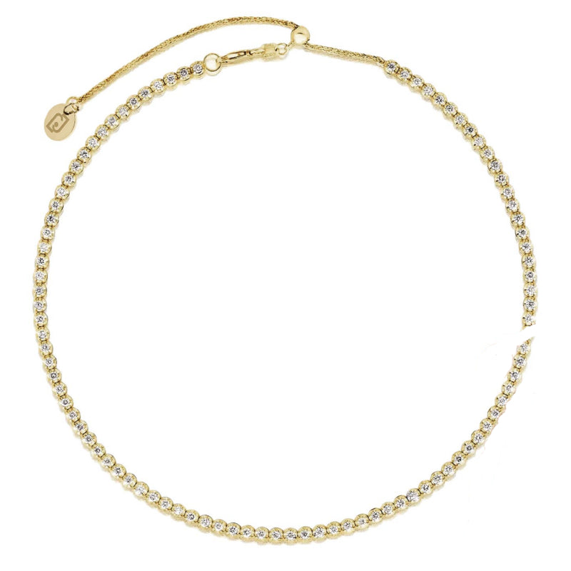 Collana Donna Liu-jo Tennis Choker Acciaio Dorato Zirconi Bianchi LJ2476
