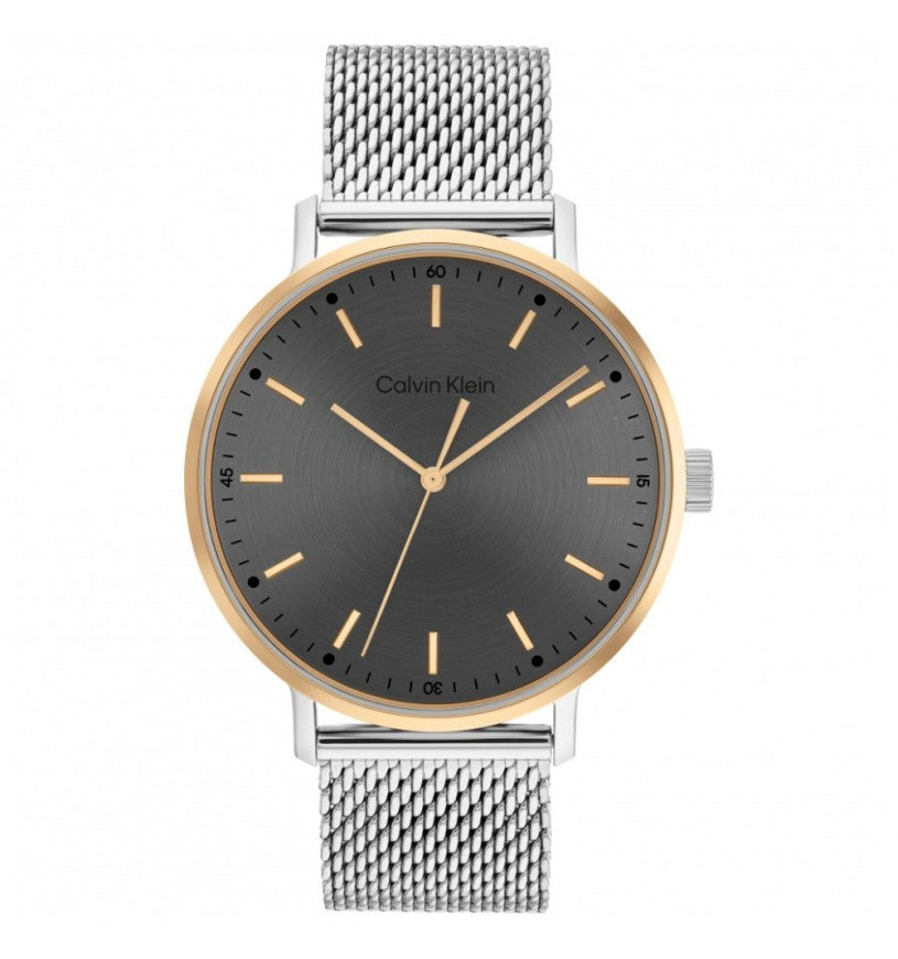 Orologio Uomo Calvin Klein Quarzo Maglia Milano Acciaio dorato CK25200047