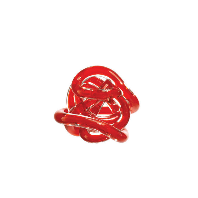 Scultura Cristallo Onlylux Nodo Dell'Amore Arancio 8 cm OL01644