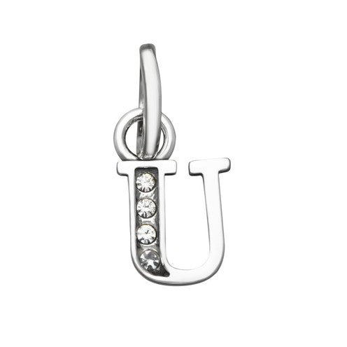 Charm Donna Giovanni Raspini Argento 925 Mini Lettera U Crystal 12159
