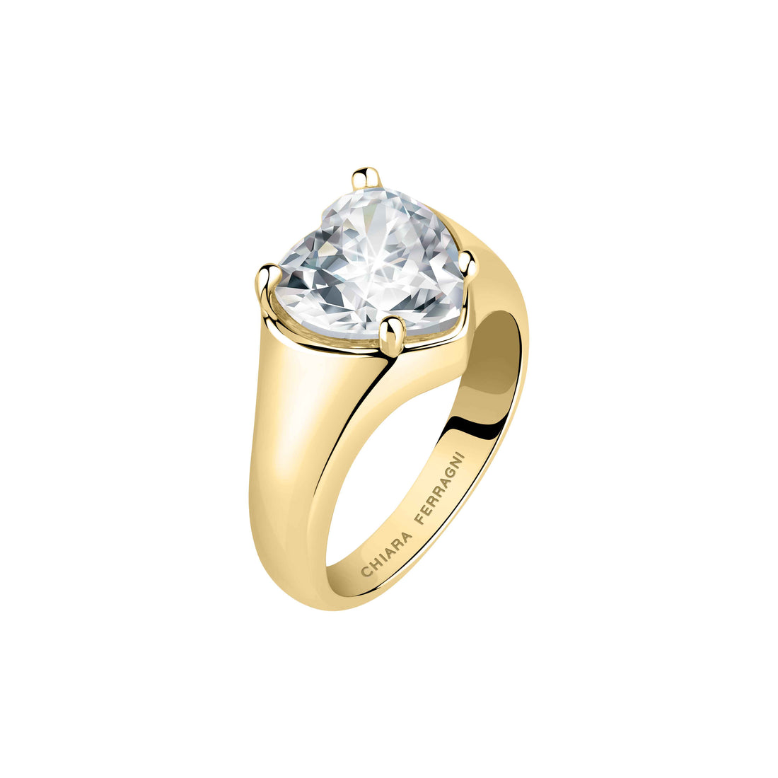 Anello Donna Chiara Ferragni con Zircone Bianco centrale a forma di cuore