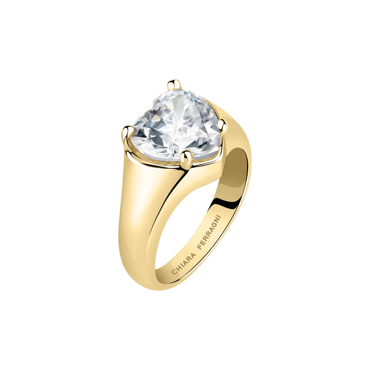 Anello Donna Chiara Ferragni con Zircone Bianco centrale a forma di cuore